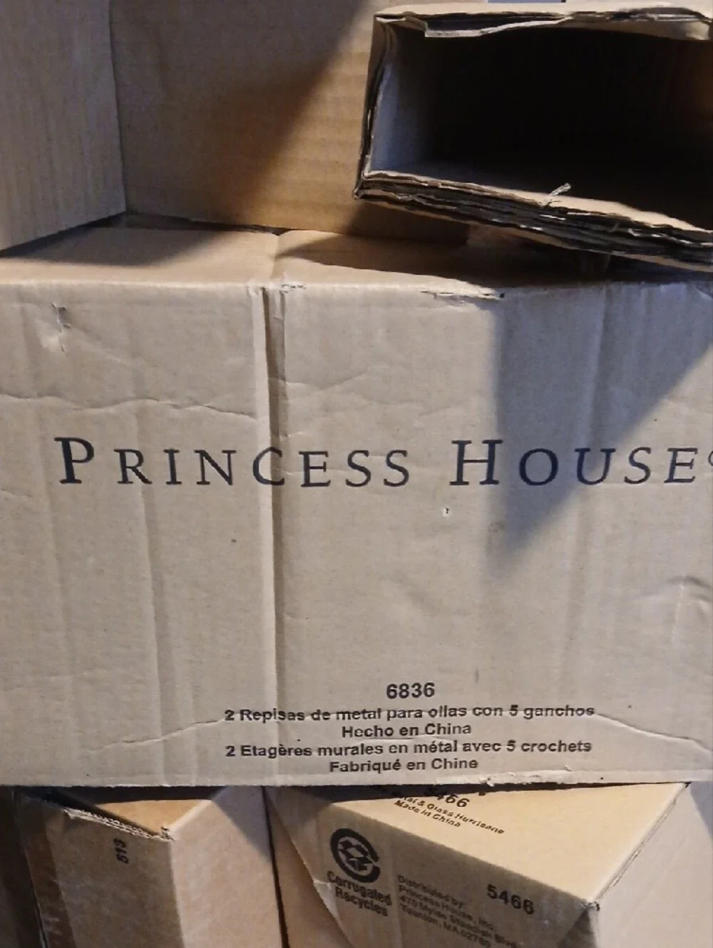 Princess House 2 Metal Wall Shelves W/bar And 5 Hooks 6836
